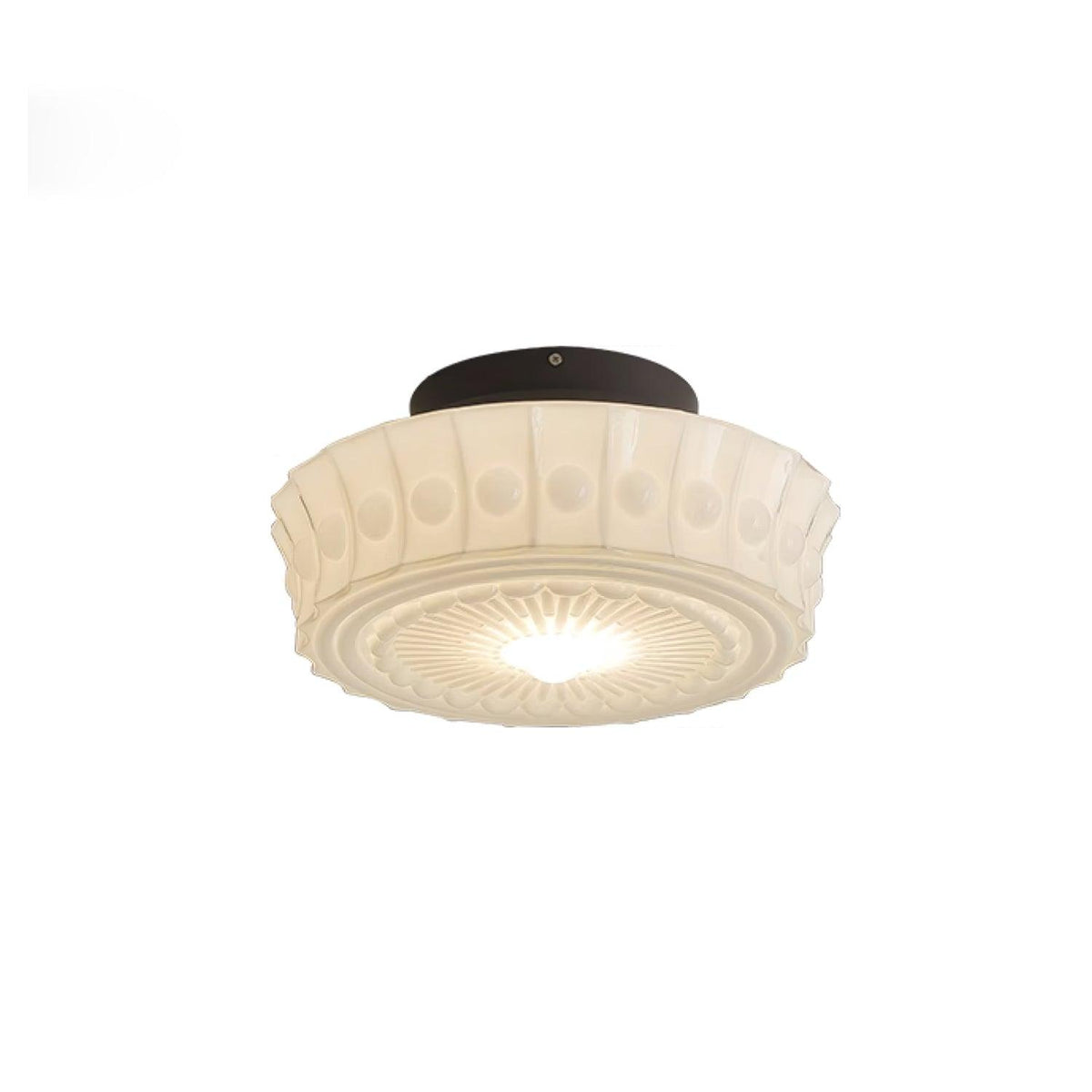 Plafondlamp Metalen Frame Glazen Kap Ø36-45cm Klassiek Industrieel Design voor Woonkamer Eetkamer Hal E26 E27 3-4 Lichtpunten Wandmontage Hardwired Plafondverlichting Modern Chique | Sansoti