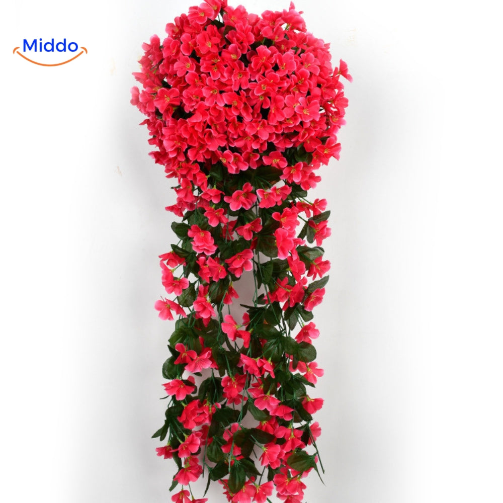 Künstliche Orchideen-Hängepflanze mit hängenden Blüten für Wanddekoration, Innenräume und Hochzeiten | Sansoti