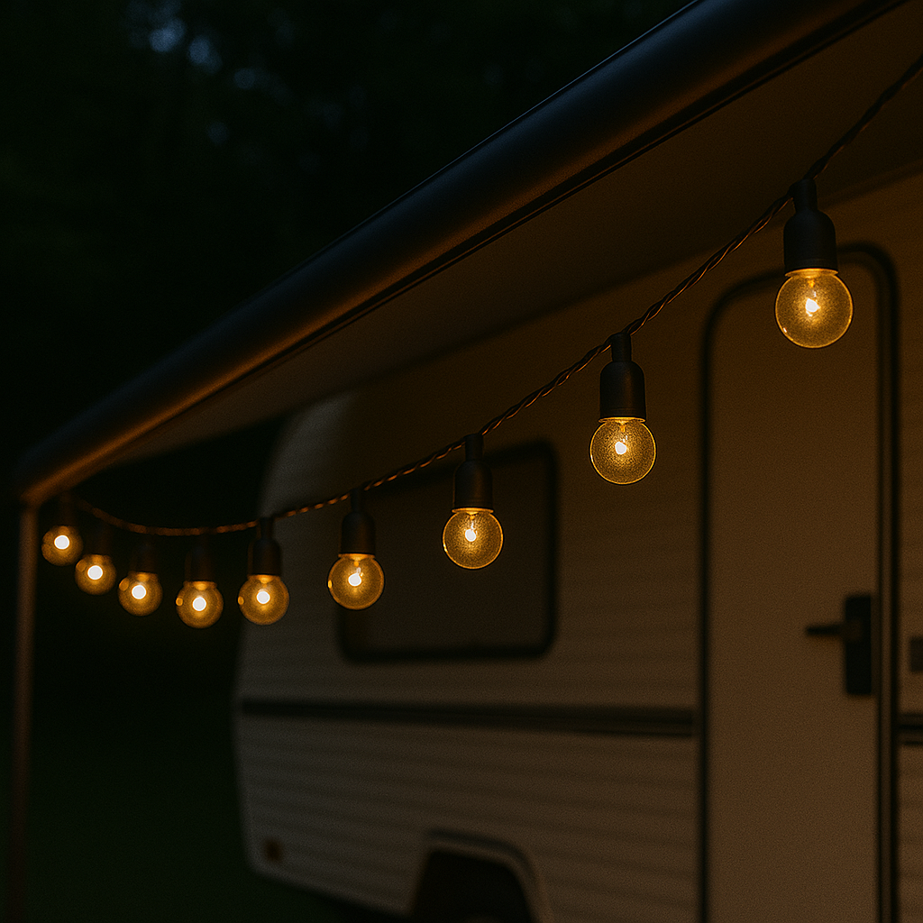 Solar LED String Lights 20 Bulbs Warm White Garden Lighting Party Lights Waterproof USB Rechargeable Camping Outdoor | Sansoti