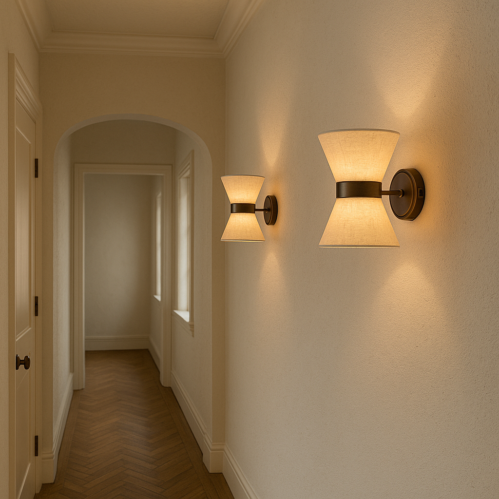 Wabi Sabi Seiden-Wandlampe G9 Ø24cm Warmes Licht Wandbeleuchtung Schlafzimmer Wohnzimmer Japandi Design | Sansoti