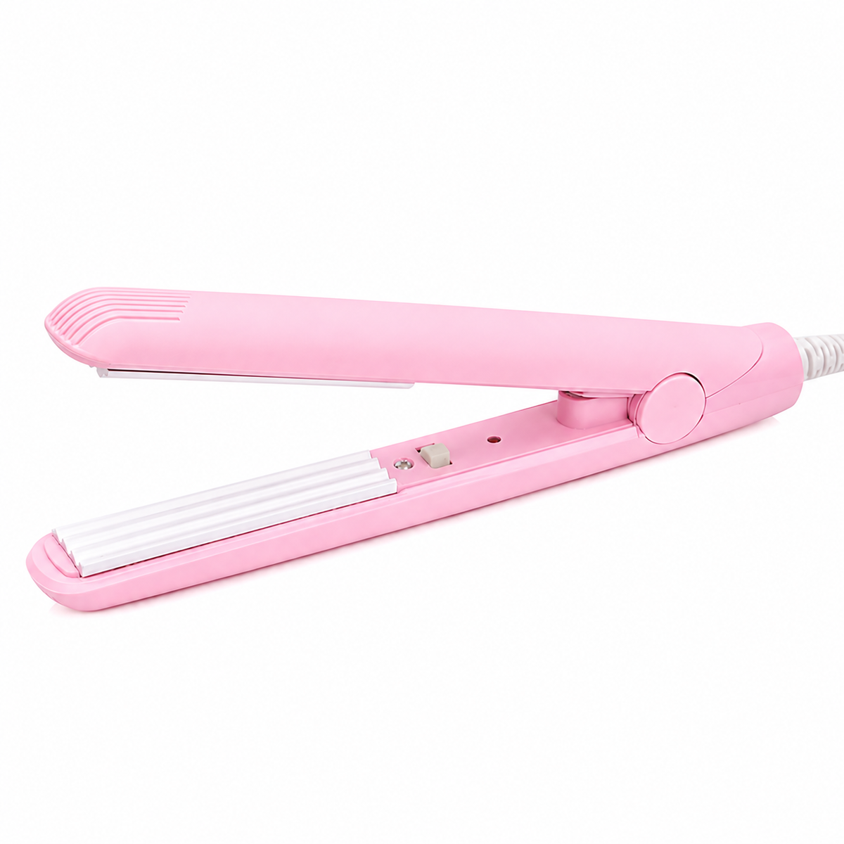 Rizador y plancha alisadora compactos 2 en 1 de cerámica 190°C tamaño de viaje 16,5 cm para rizar, alisar y peinar el cabello con calor | Sansoti