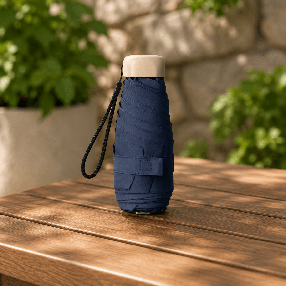 Parapluie pliant de poche, format de poche – Parapluie compact pour la pluie, pour sac à dos ou sac à main – Restez toujours au sec | Sansoti