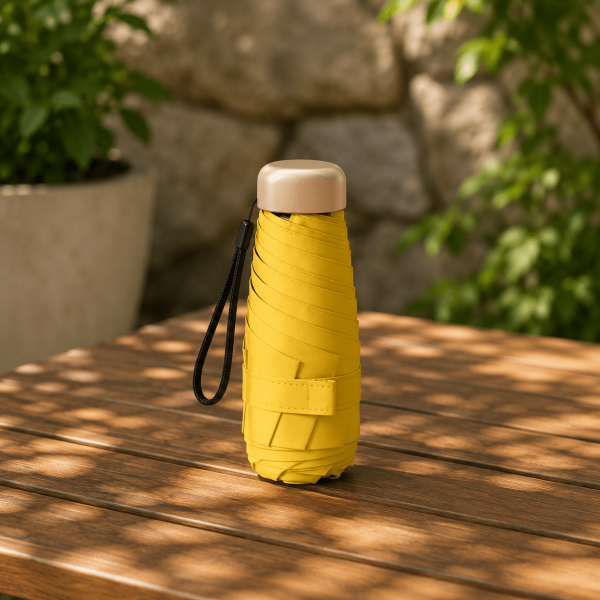 Parapluie pliant de poche, format de poche – Parapluie compact pour la pluie, pour sac à dos ou sac à main – Restez toujours au sec | Sansoti