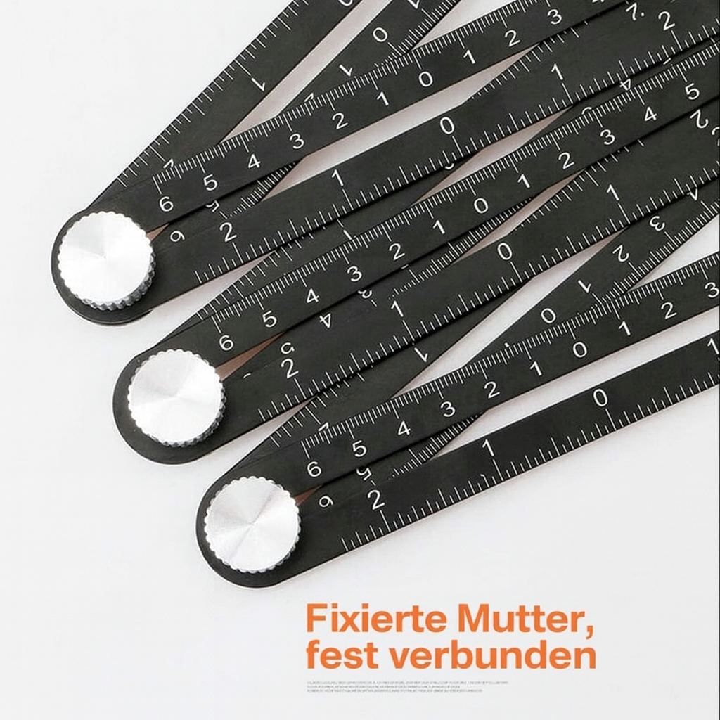 Verstelbare hoekmeter voor doe-het-zelvers met 6 of 12 flexibele segmenten voor nauwkeurig opmeten van hoeken | Sansoti