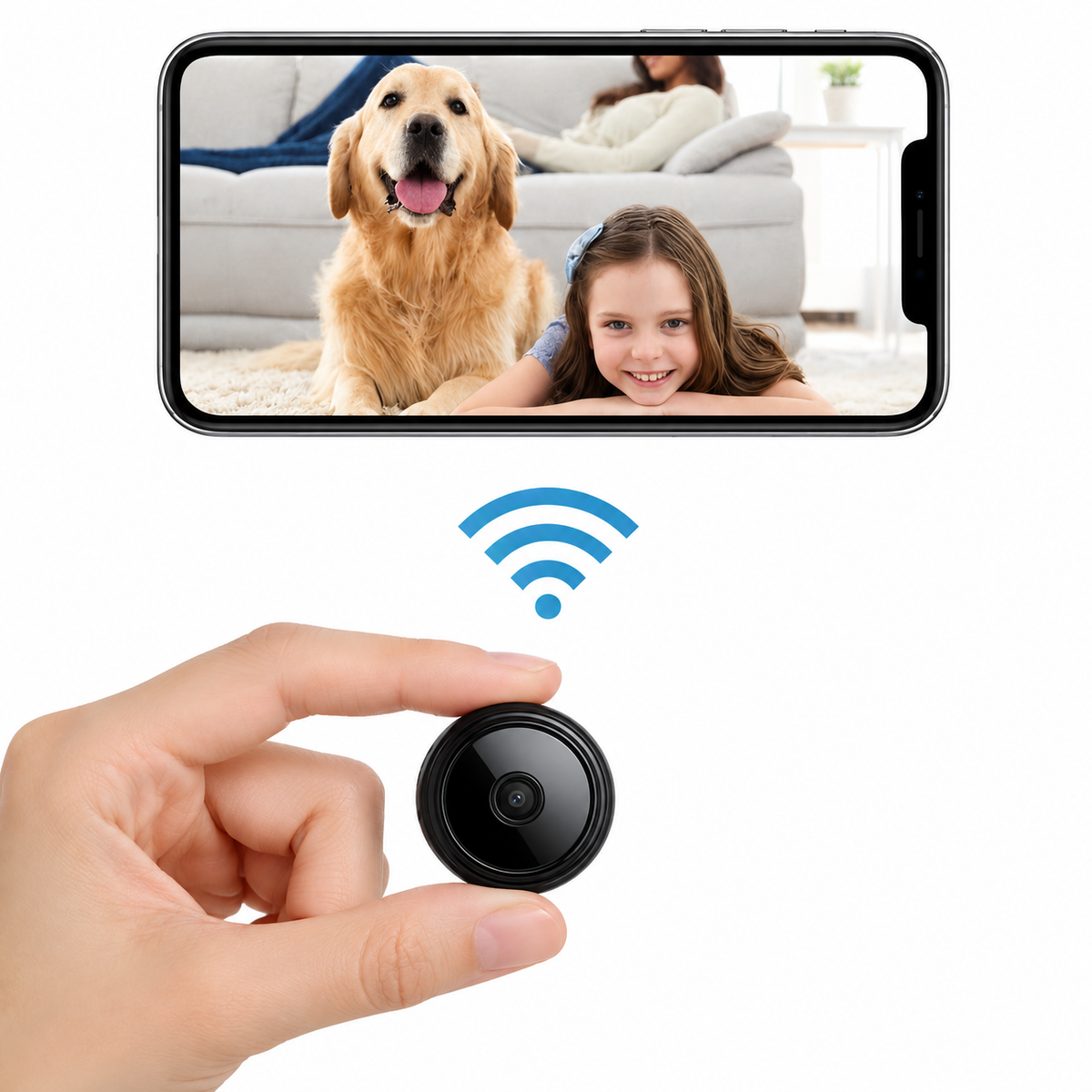 Mini Security Camera, HD Video, Night Vision, Indoor and Outdoor Surveillance, Compact Wireless Home Security | Sansoti