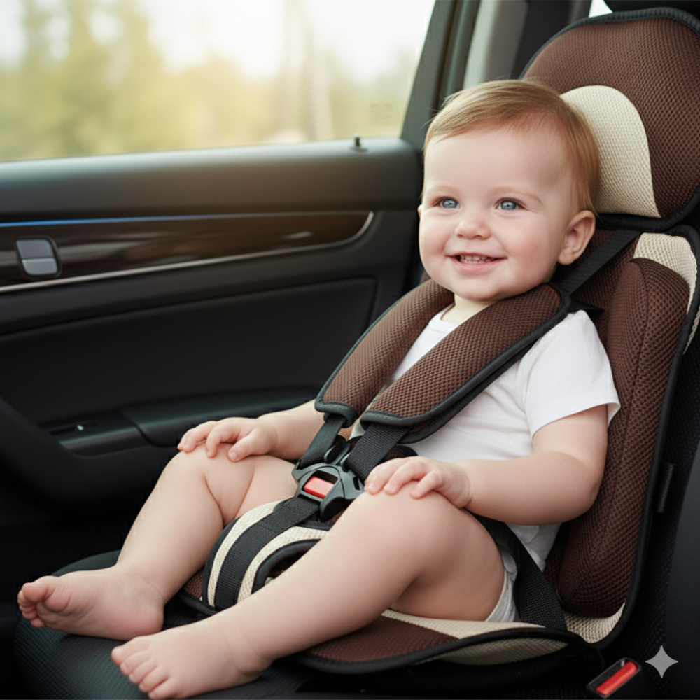 Portable Child Car Seat Lightweight Travel Seat 1-14 Years Adjustable 60kg Safe on the Go | Sansoti