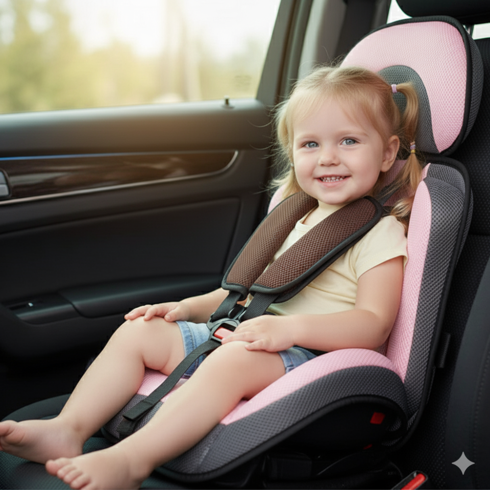 Tragbarer Kindersitz für Auto Leichtes Reisesitz 1-14 Jahre Verstellbar 60kg Sicher unterwegs | Sansoti
