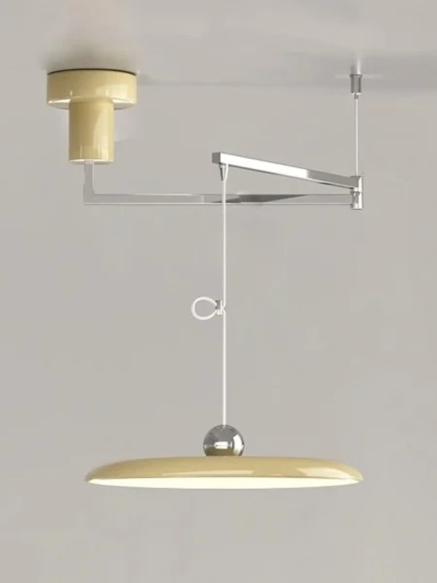 Suspension réglable avec bras pivotant – éclairage industriel minimaliste en métal | Sansoti