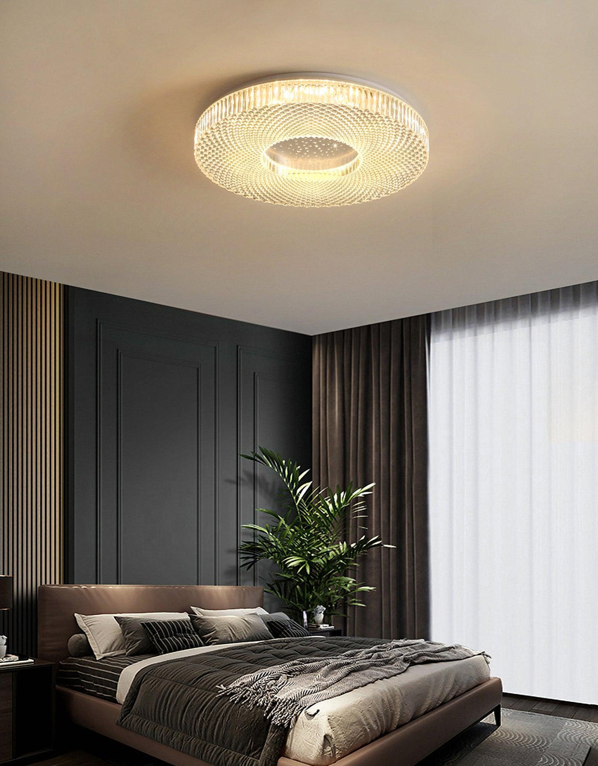 Deckenleuchte Acryl LED Modern Gold Weiß 40cm 50cm Dimmbar Wohnzimmer Schlafzimmer Flur Einbauleuchte Design | Sansoti