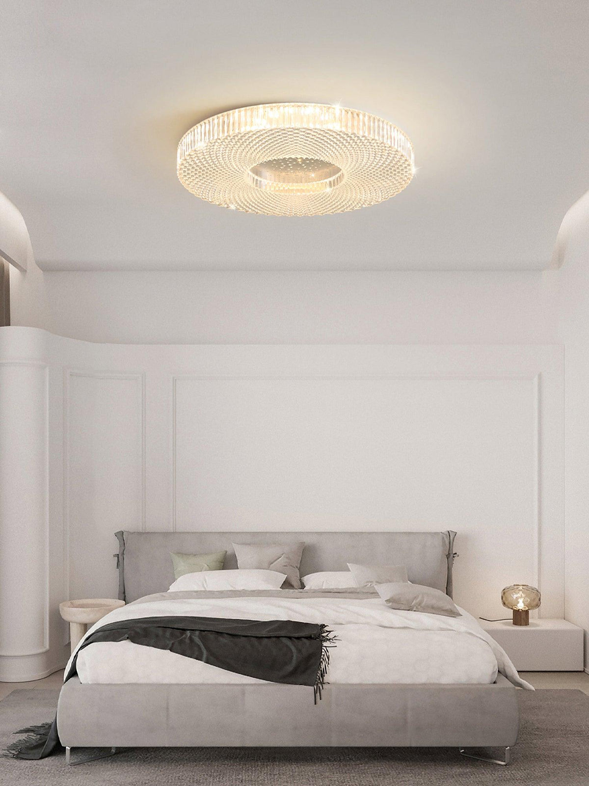 Deckenleuchte Acryl LED Modern Gold Weiß 40cm 50cm Dimmbar Wohnzimmer Schlafzimmer Flur Einbauleuchte Design | Sansoti