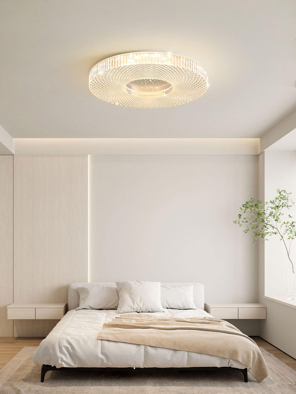 Deckenleuchte Acryl LED Modern Gold Weiß 40cm 50cm Dimmbar Wohnzimmer Schlafzimmer Flur Einbauleuchte Design | Sansoti