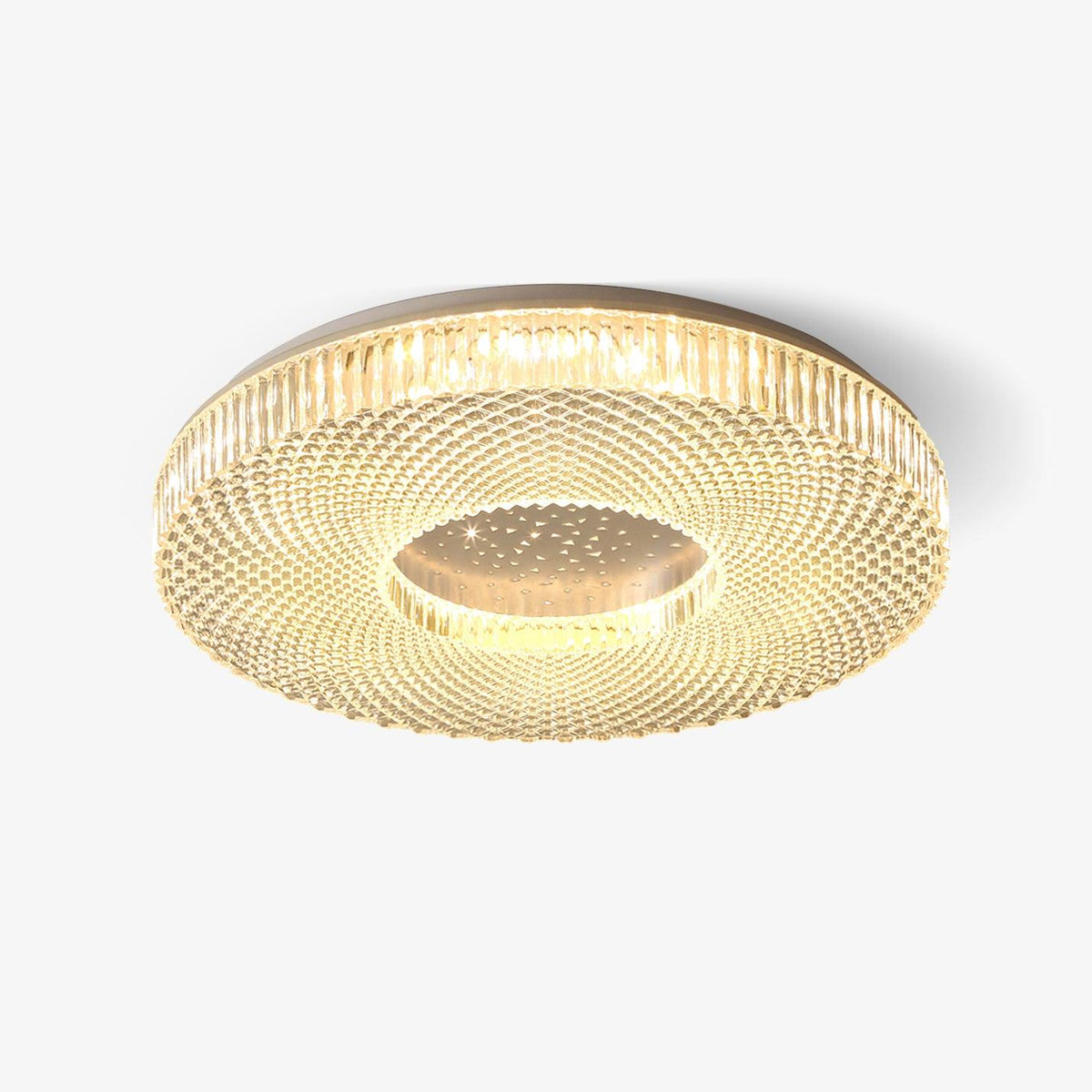 Deckenleuchte Acryl LED Modern Gold Weiß 40cm 50cm Dimmbar Wohnzimmer Schlafzimmer Flur Einbauleuchte Design | Sansoti
