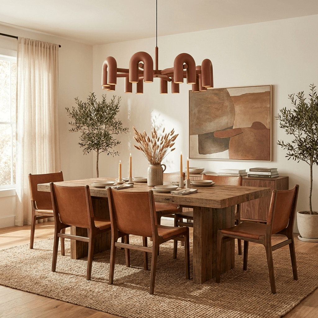 Modular Chandelier with U-Shaped Arms – Adjustable Design – Black, Gray, Orange or Blue – 3, 4, 6 or 8 Lights – Modern Statement Piece | Sansoti