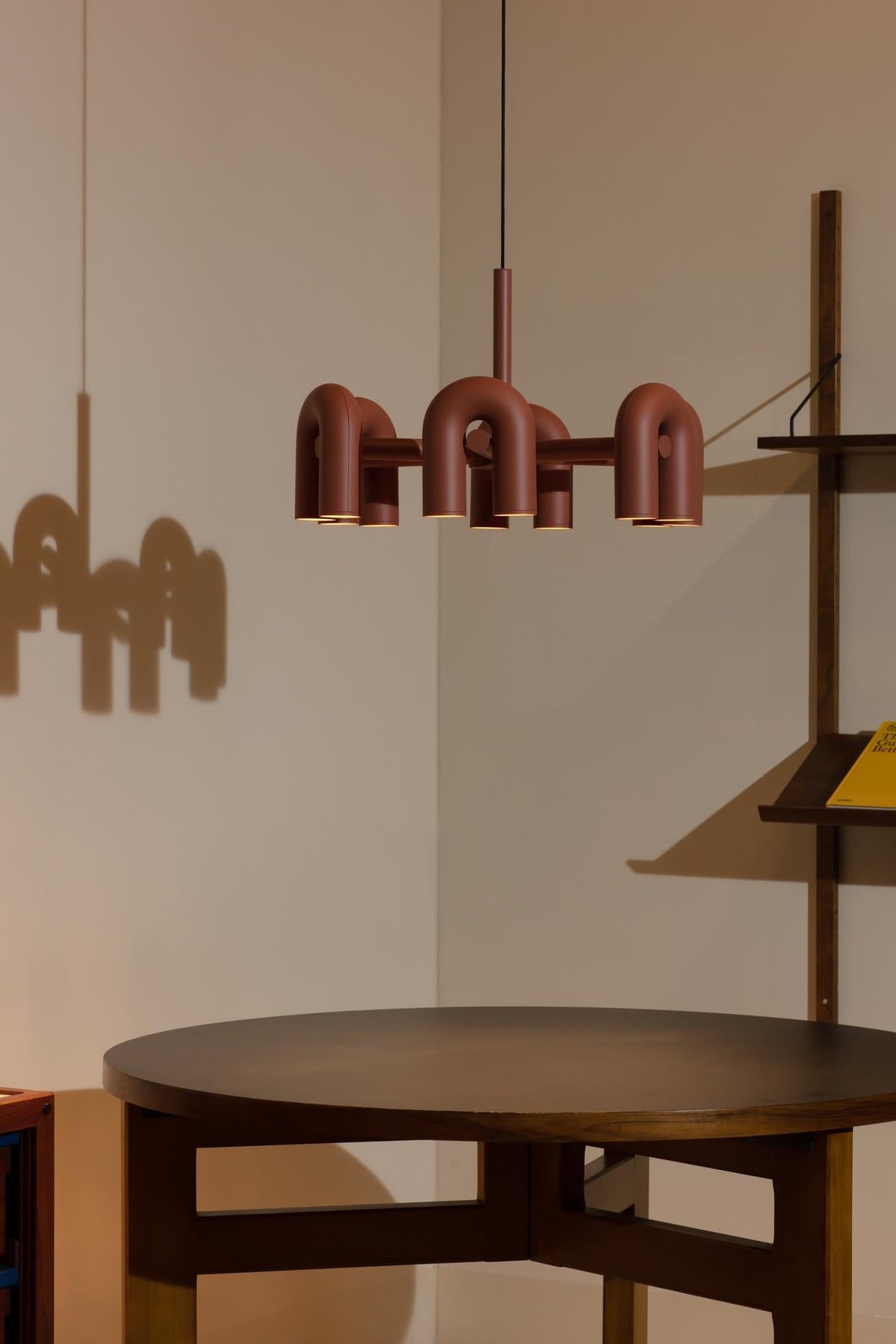 Modular Chandelier with U-Shaped Arms – Adjustable Design – Black, Gray, Orange or Blue – 3, 4, 6 or 8 Lights – Modern Statement Piece | Sansoti