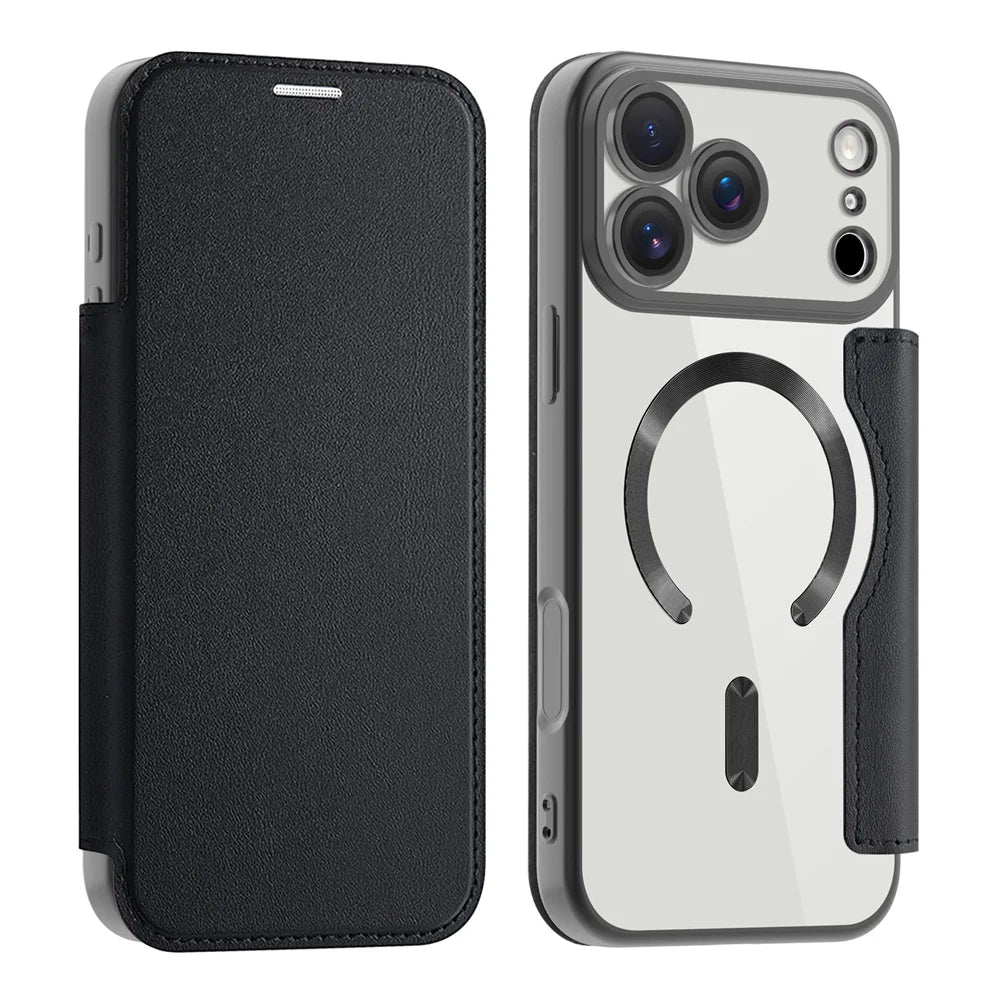 Transparent Wallet Phone Case with MagSafe and RFID Blocking for iPhone 12 13 14 15 16 17 Series | Sansoti