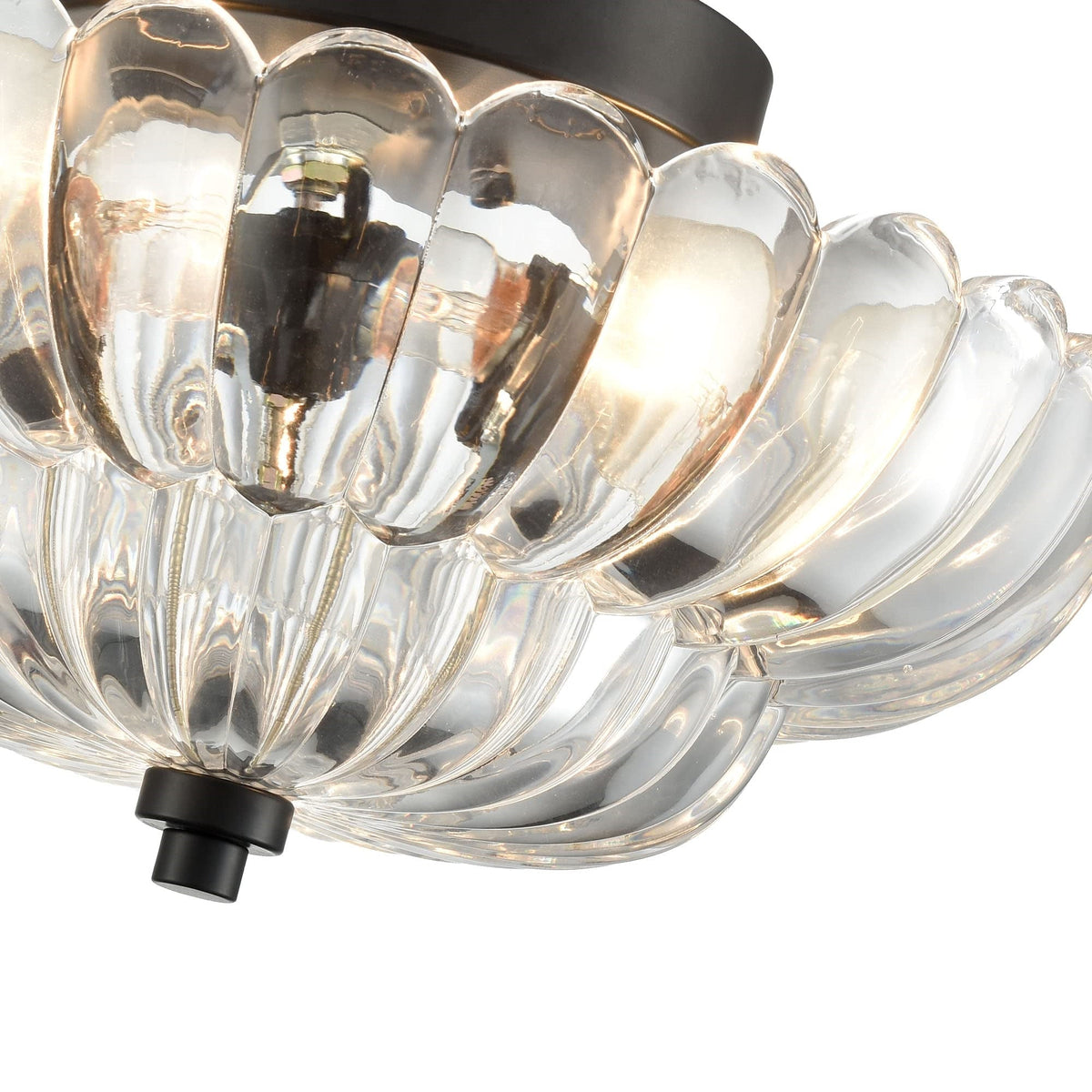 Retro-Deckenlampe aus Glas – bernsteinfarben oder klar – nostalgische Stimmungsbeleuchtung für Küche, Wohnzimmer, Esszimmer – Vintage-Design – E27-Fassung | Sansoti