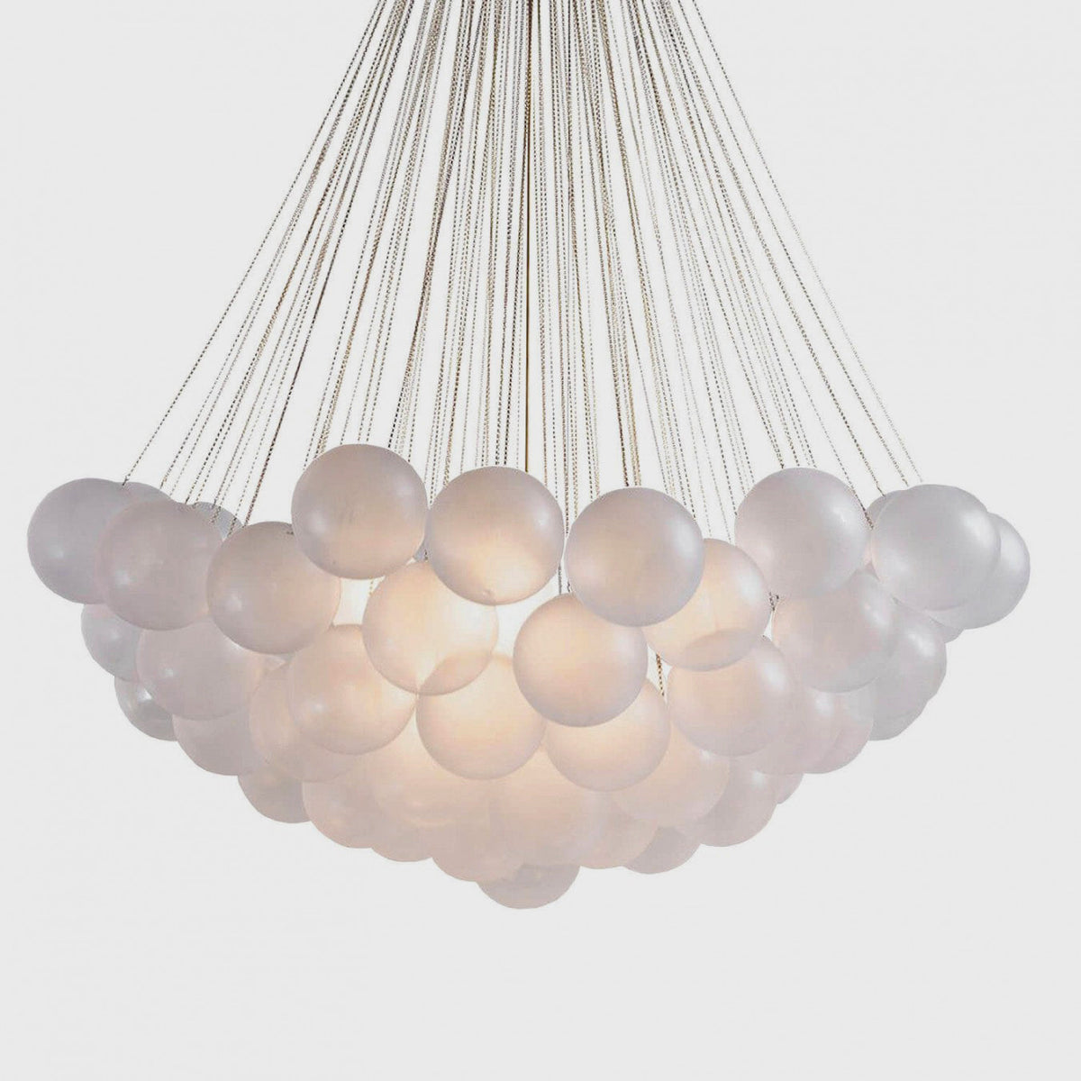 Lámpara colgante de bolas de vidrio, 19-37 bolas, metal dorado, para comedor y salón | Sansoti
