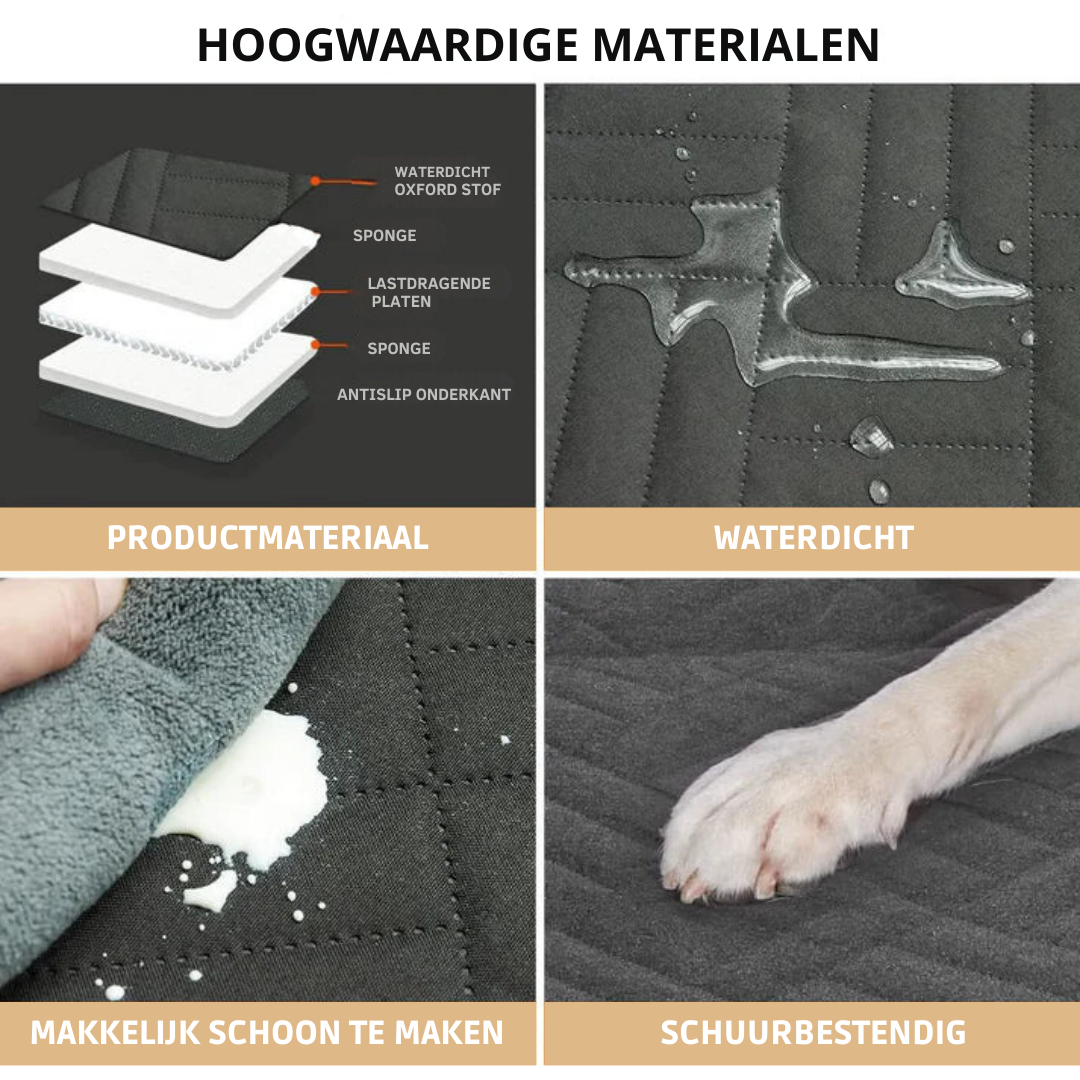 Housse de siège auto pour chiens - Protection imperméable pour banquette arrière avec fixation sécurisée | Sansoti