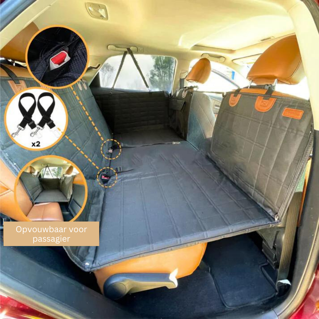 Housse de siège auto pour chiens - Protection imperméable pour banquette arrière avec fixation sécurisée | Sansoti