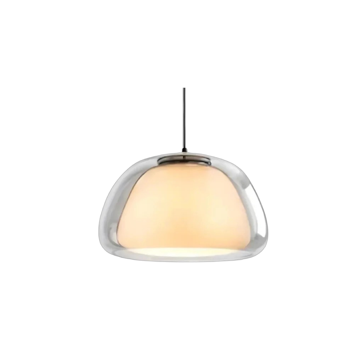 Glas-Hängelampe Jellyfish Ø25cm Rauchglas Bernsteinfarben Transparent E27 Verstellbar Moderne Beleuchtung Esszimmer Küche | Sansoti