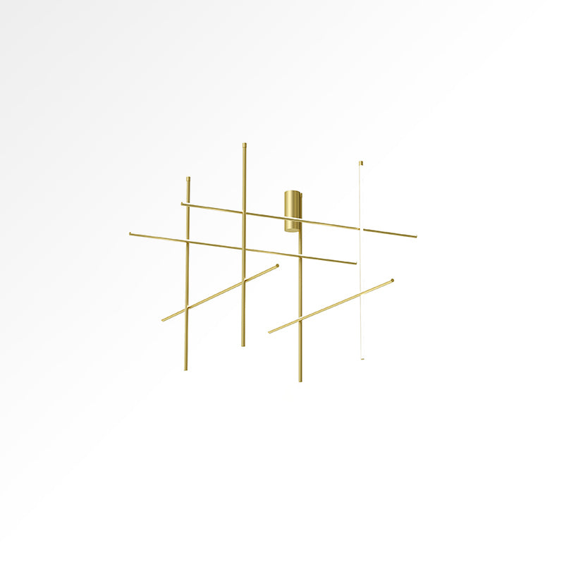 Lustre Gridline LED aluminium or noir salon salle à manger 3000K 4000K 6000K luminaire modulaire linéaire plafonnier | Sansoti