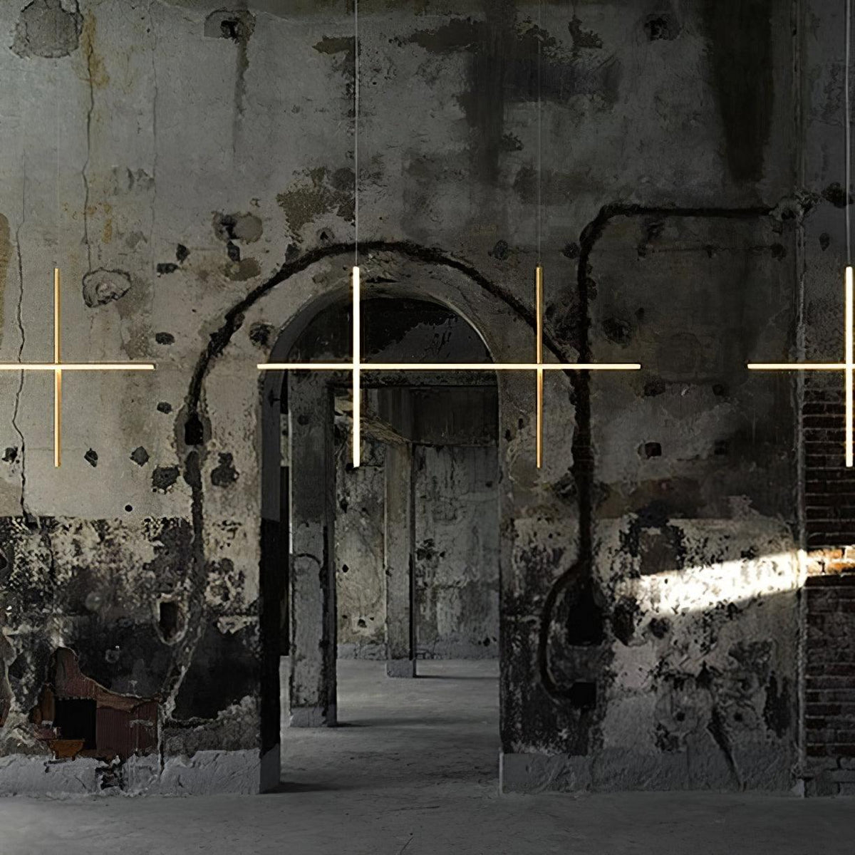 Lustre Gridline LED aluminium or noir salon salle à manger 3000K 4000K 6000K luminaire modulaire linéaire plafonnier | Sansoti