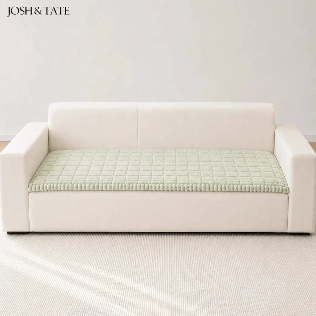 Geribbelde Pluche Bankhoes Anti-Slip Polyester Beschermer voor Woonkamer Sofa Meubelbescherming Bank | Sansoti