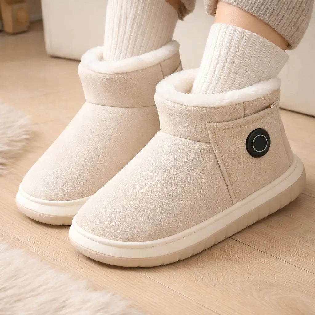 Verwarmde Pantoffels met 3 Warmtestanden Oplaadbaar Waterdicht Antislip Comfortabele Sloffen Binnen Buiten | Sansoti