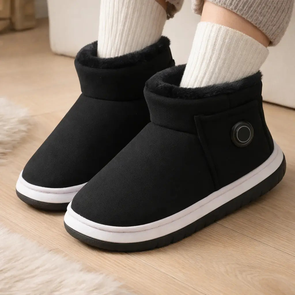 Verwarmde Pantoffels met 3 Warmtestanden Oplaadbaar Waterdicht Antislip Comfortabele Sloffen Binnen Buiten | Sansoti