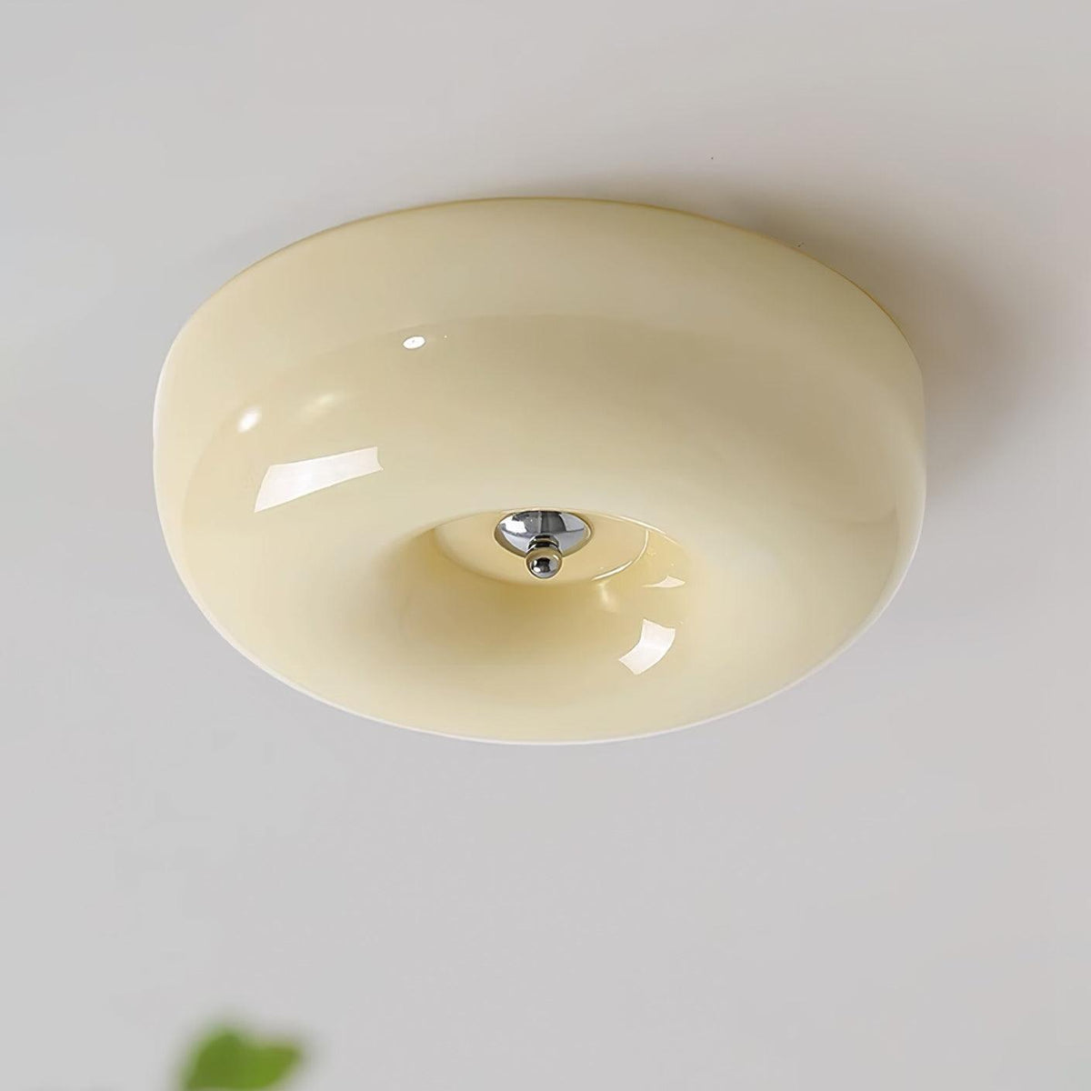 Deckenleuchte aus Glas mit schwebendem Spiralmuster, 3 Größen, integrierte LED, Chromoberfläche, warmweiß, Wohnzimmer | Sansoti