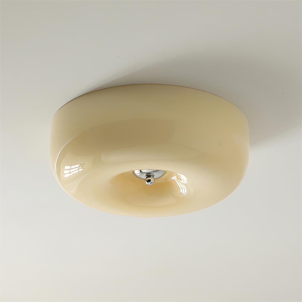 Deckenleuchte aus Glas mit schwebendem Spiralmuster, 3 Größen, integrierte LED, Chromoberfläche, warmweiß, Wohnzimmer | Sansoti
