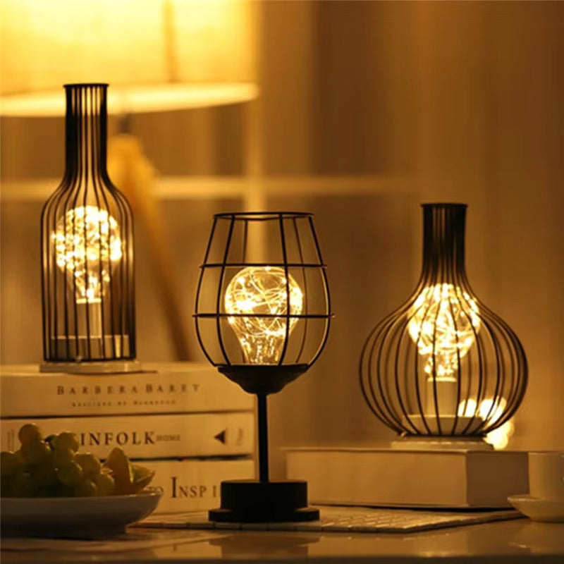 Draadloze LED Tafellampen Set van 3 Warm Wit Licht Sculptuurverlichting Edelstaal Batterij Woonkamer Bar | Sansoti
