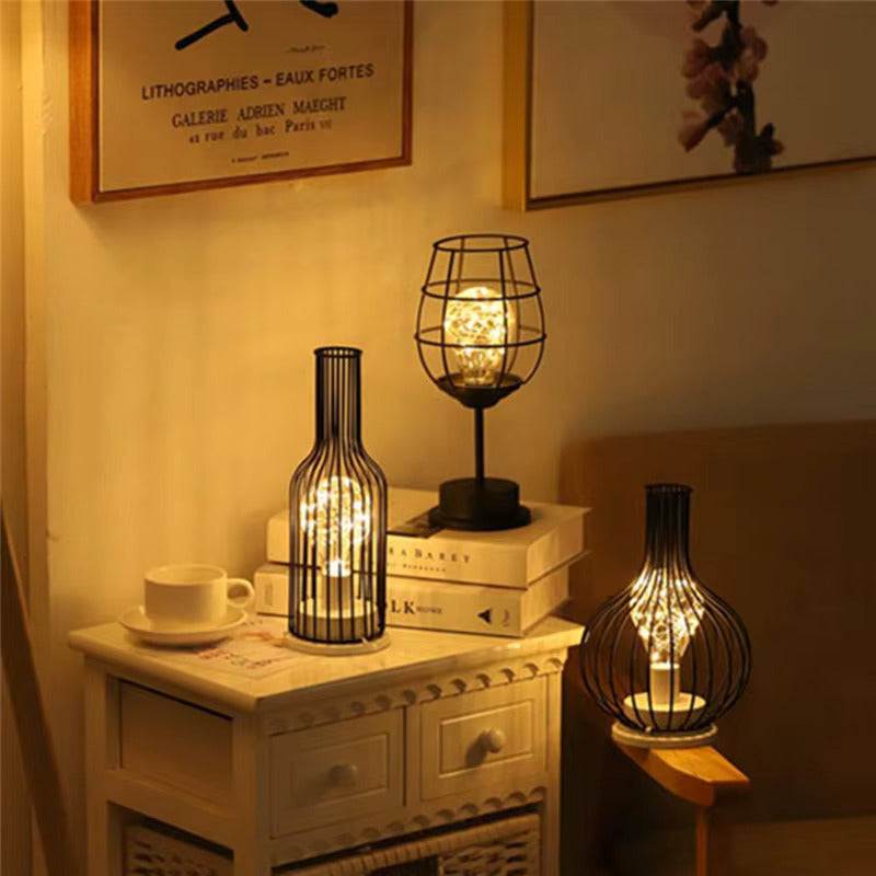 Wireless Ambient Lamp Wine-Shaped Warm Light Table Lighting Dinner Decoration Atmospheric Design Lamp Interior | Sansoti