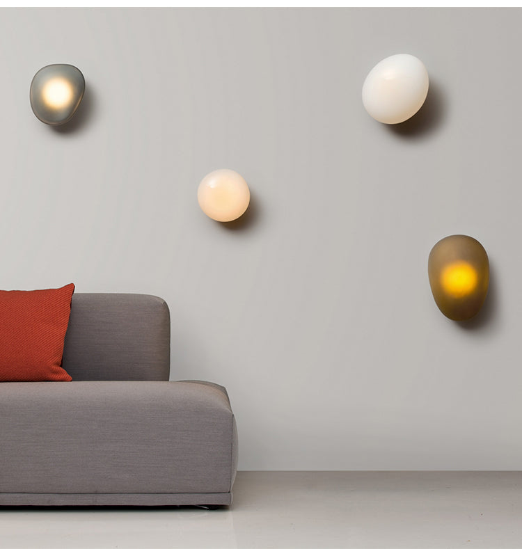 Modern Glass Wall Lamp with Atmospheric Oval Shade – Stylish Minimalist Lighting for Hall, Bedroom, Living Room | Sansoti