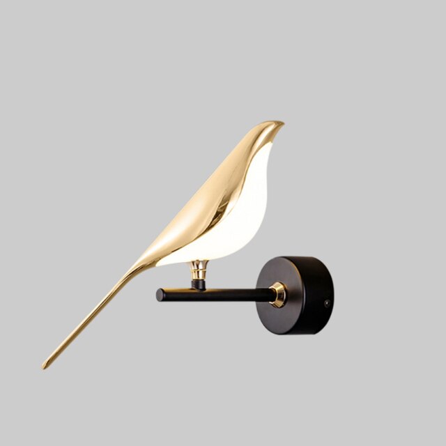 Aplique con diseño de pájaro, LED, magnético, giratorio, luz cálida, neutra y fría, salón, decorativo | Sansoti