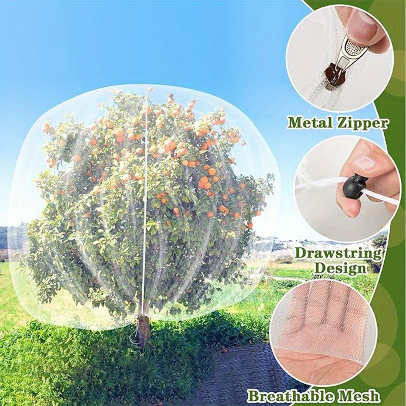 Fruit Protection Bag with Drawstring | Breathable Mesh Against Pests Birds Insects | Reusable Garden Netting | Sansoti