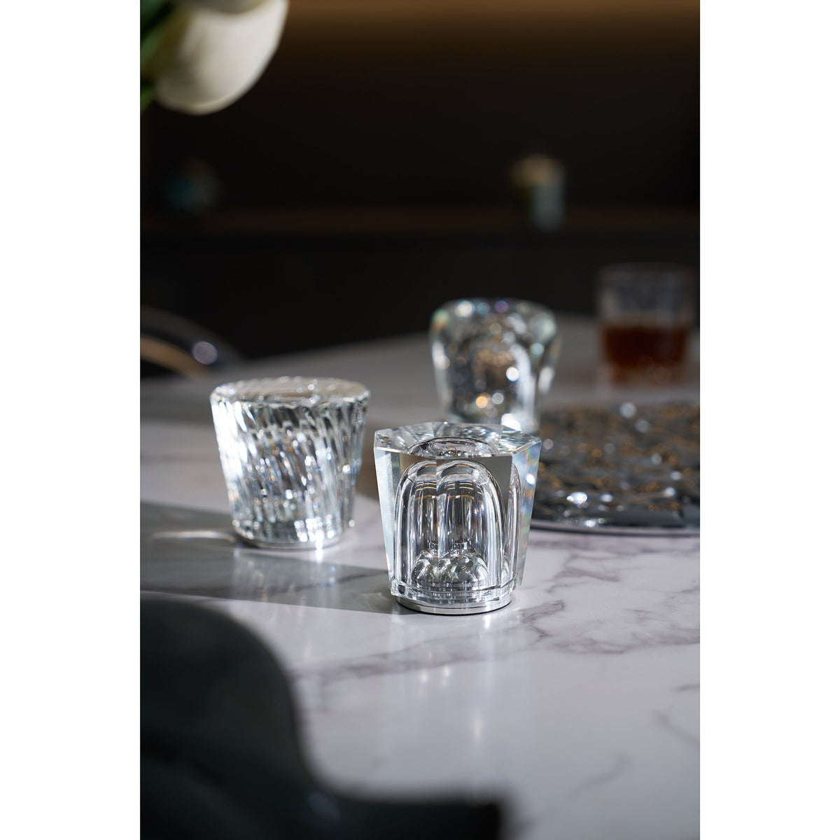 Diamond Crystal Table Lamp with Built-in Battery – Wireless & Dimmable – Ø 8.2 cm × H 9 cm | Sansoti