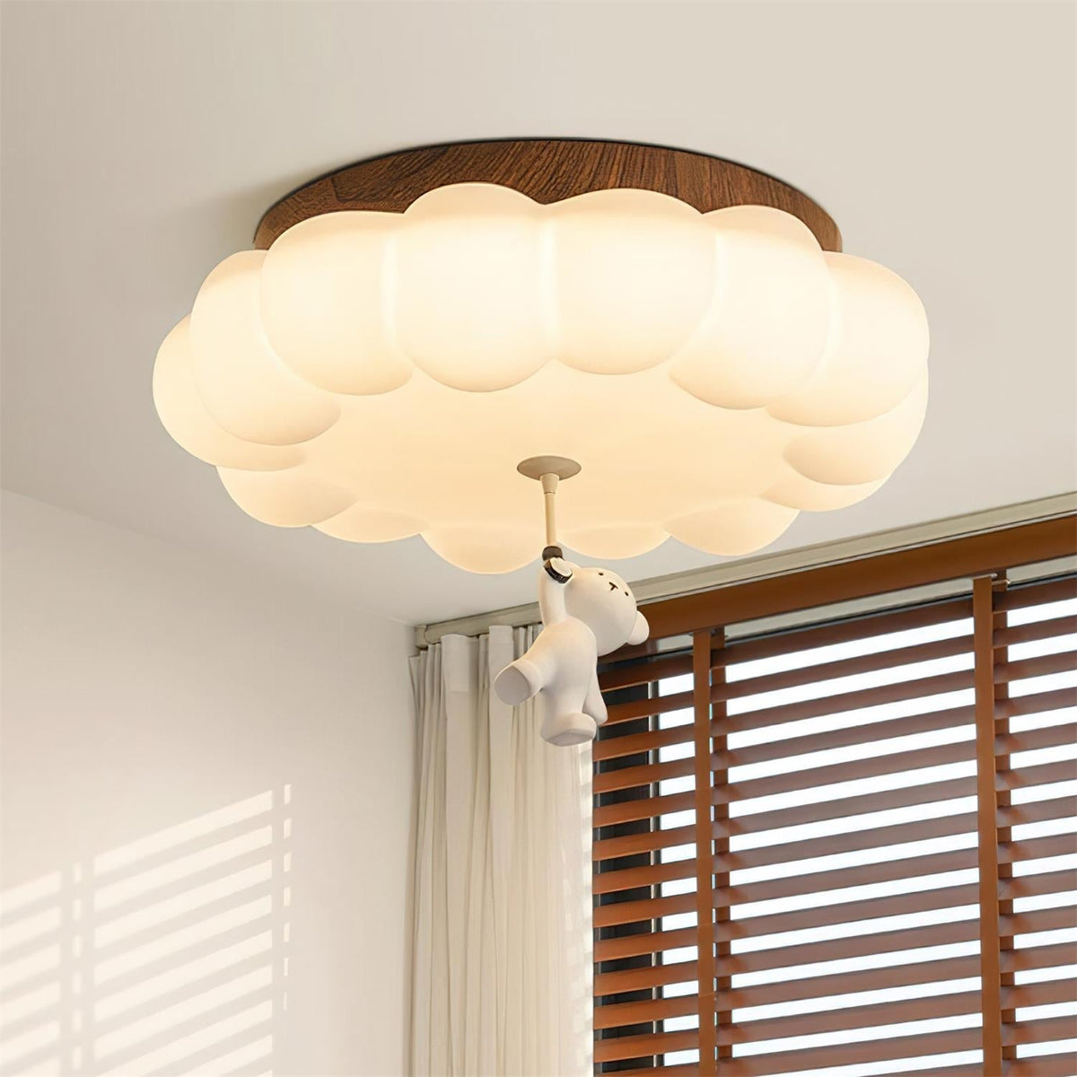 Plafondlamp Kinderkamer Beer Taart Wolk Acryl Warm Licht Inbouw Decoratief Hangende Knuffel Slaapkamer 5-10m² | Sansoti