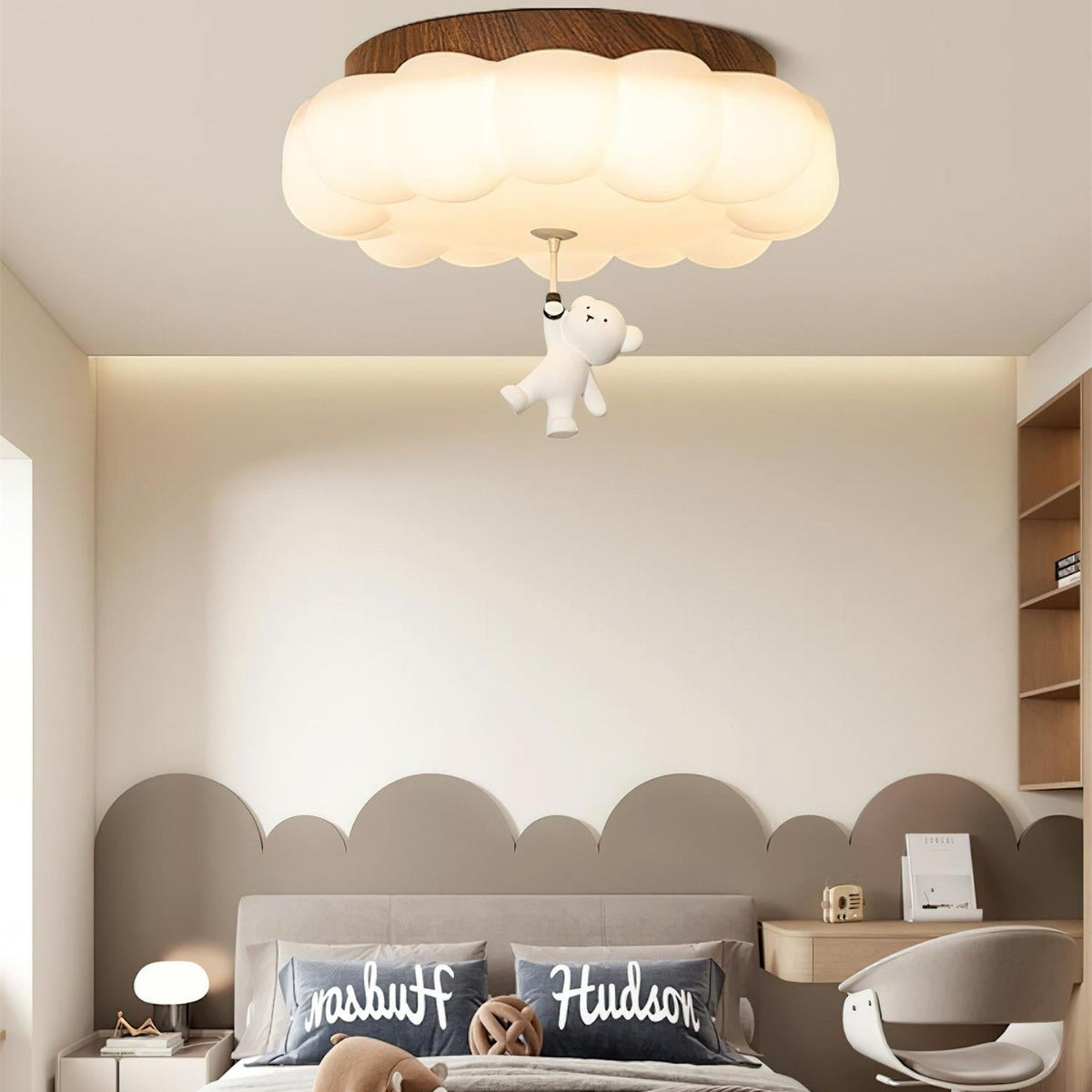Plafondlamp Kinderkamer Beer Taart Wolk Acryl Warm Licht Inbouw Decoratief Hangende Knuffel Slaapkamer 5-10m² | Sansoti