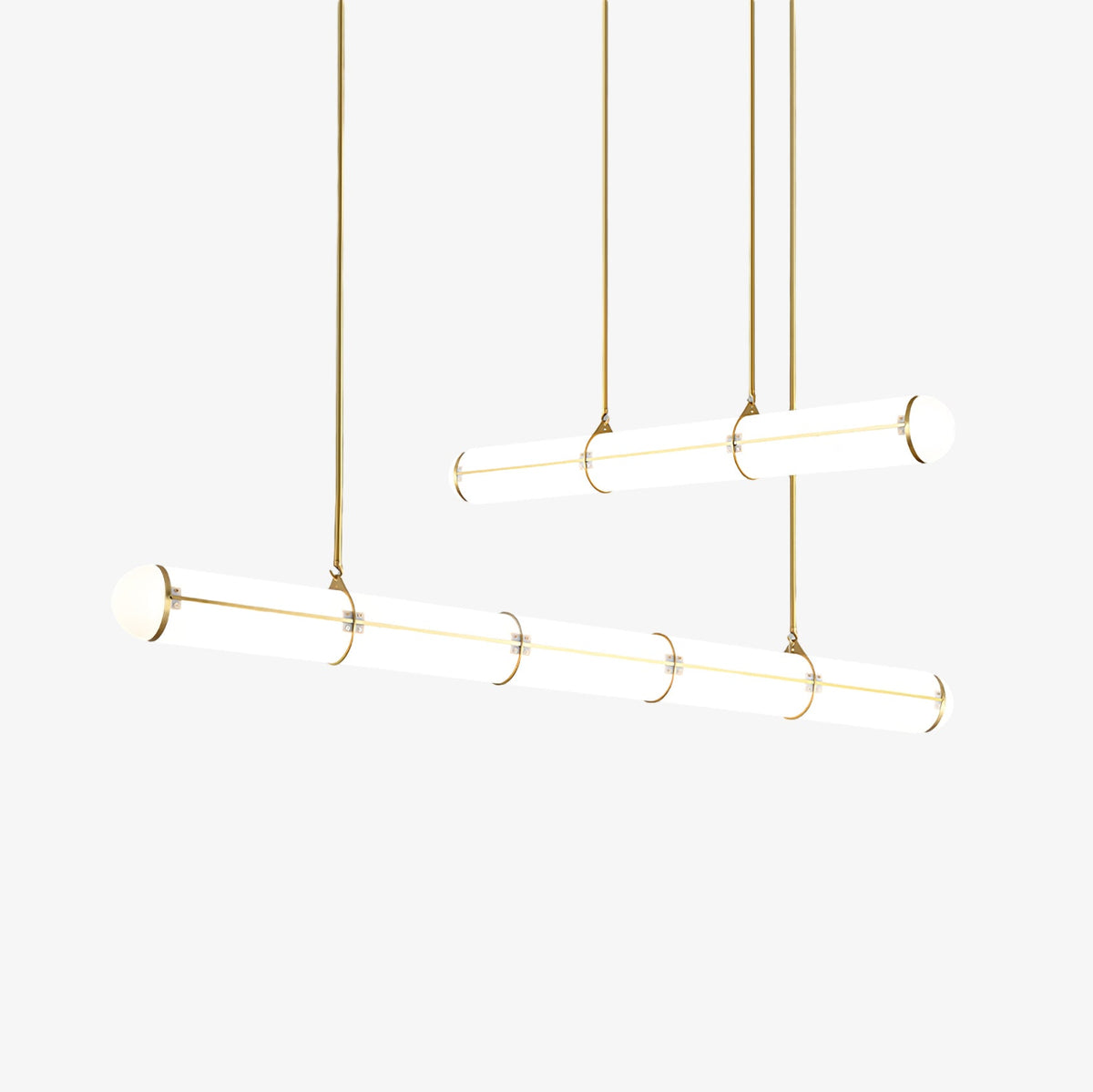 Endless Cylindrical Pendant Light, Modern Linear Lighting for Dining Table and Living Room, Integrated LED Floating Light Line, Architectural Lighting