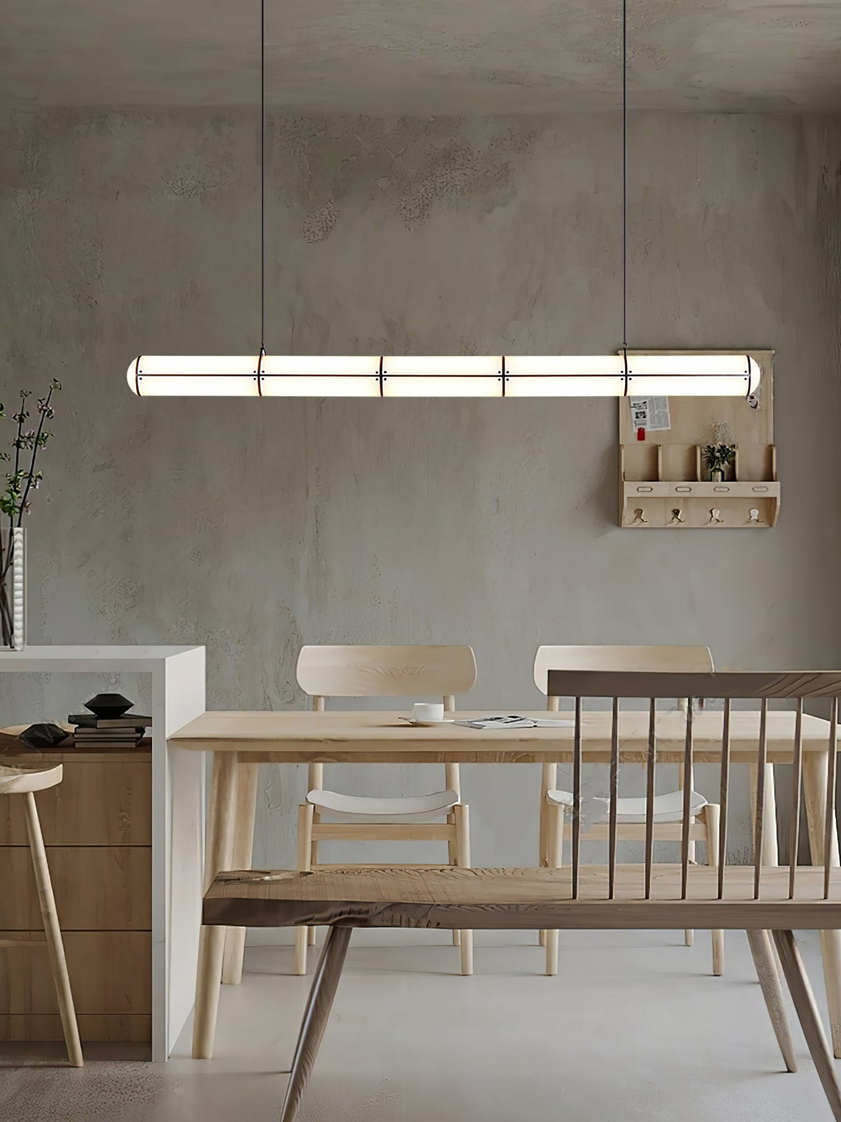 Endless Cylindrical Pendant Light, Modern Linear Lighting for Dining Table and Living Room, Integrated LED Floating Light Line, Architectural Lighting