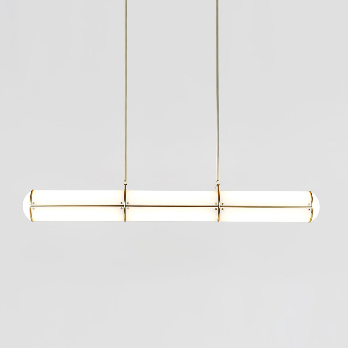Endless Cylindrical Pendant Light, Modern Linear Lighting for Dining Table and Living Room, Integrated LED Floating Light Line, Architectural Lighting
