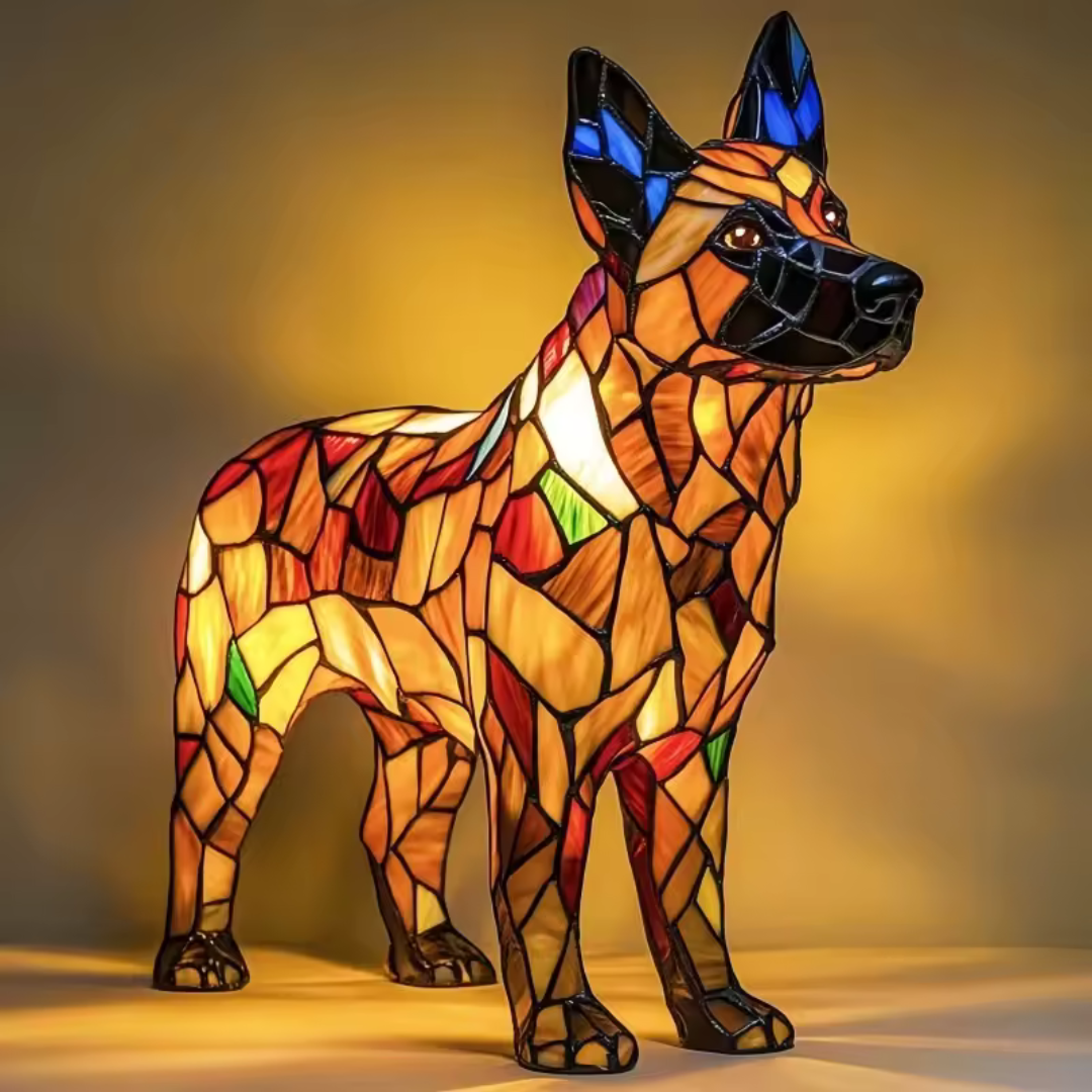 Dekorative Hundelampe mit einzigartigem Motiv – Stimmungsbeleuchtung für Hundefreunde | Sansoti
