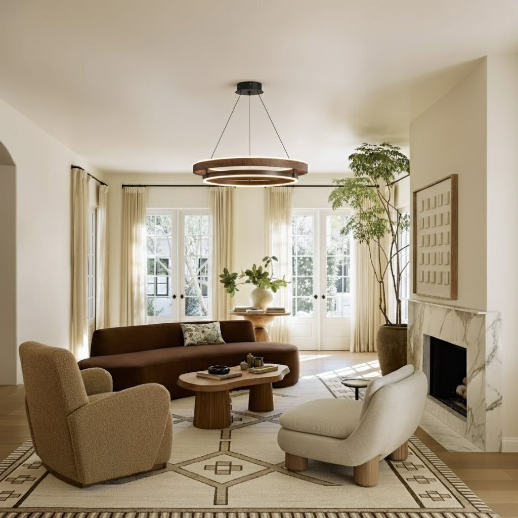 Moderne LED-Hängelampe mit Ringen – Designbeleuchtung mit warmem Licht | Sansoti