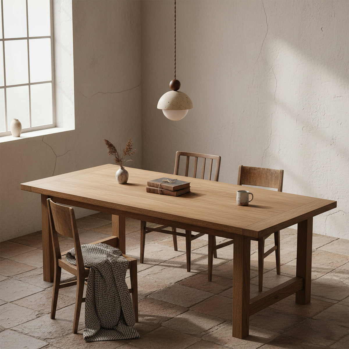 Design Hanglamp van Travertin en Glas – Moderne Verlichting met Warm Licht | Sansoti