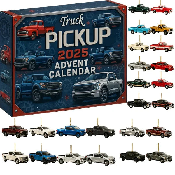 Kalendarz adwentowy z 24 miniaturowymi ciężarówkami – kolekcja Americana dla kolekcjonerów i miłośników pojazdów | Sansoti