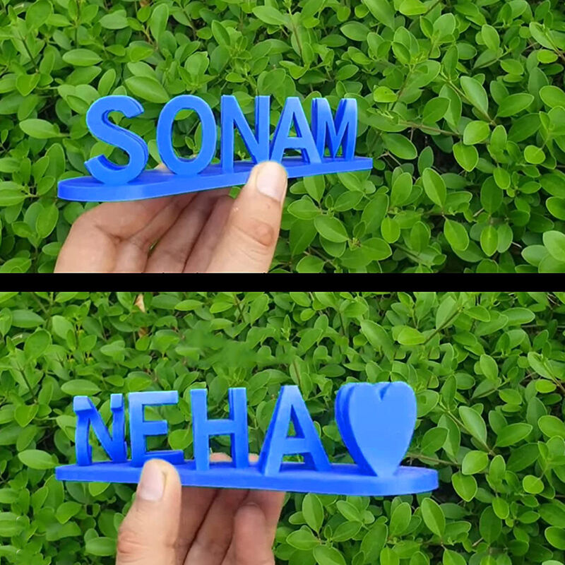 Personalized Nameplate with Two Names – Unique Relationship Gift with Hearts & Colorful Details | Sansoti
