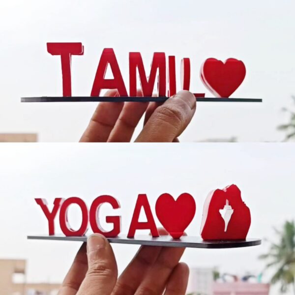 Personalized Nameplate with Two Names – Unique Relationship Gift with Hearts & Colorful Details | Sansoti
