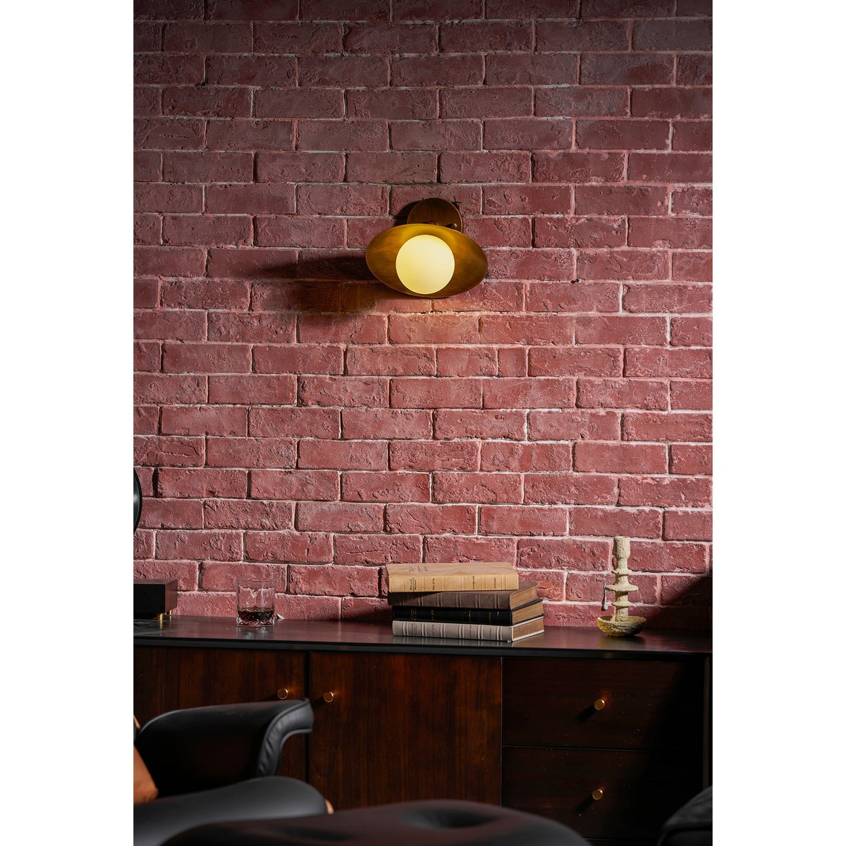 Plafondlamp met Glazen Kap en Messing Afwerking 25,5 cm Luxe Sierverlichting voor Hal Gang en Woonkamer | Sansoti