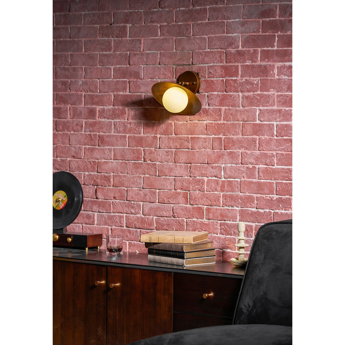 Plafondlamp met Glazen Kap en Messing Afwerking 25,5 cm Luxe Sierverlichting voor Hal Gang en Woonkamer | Sansoti